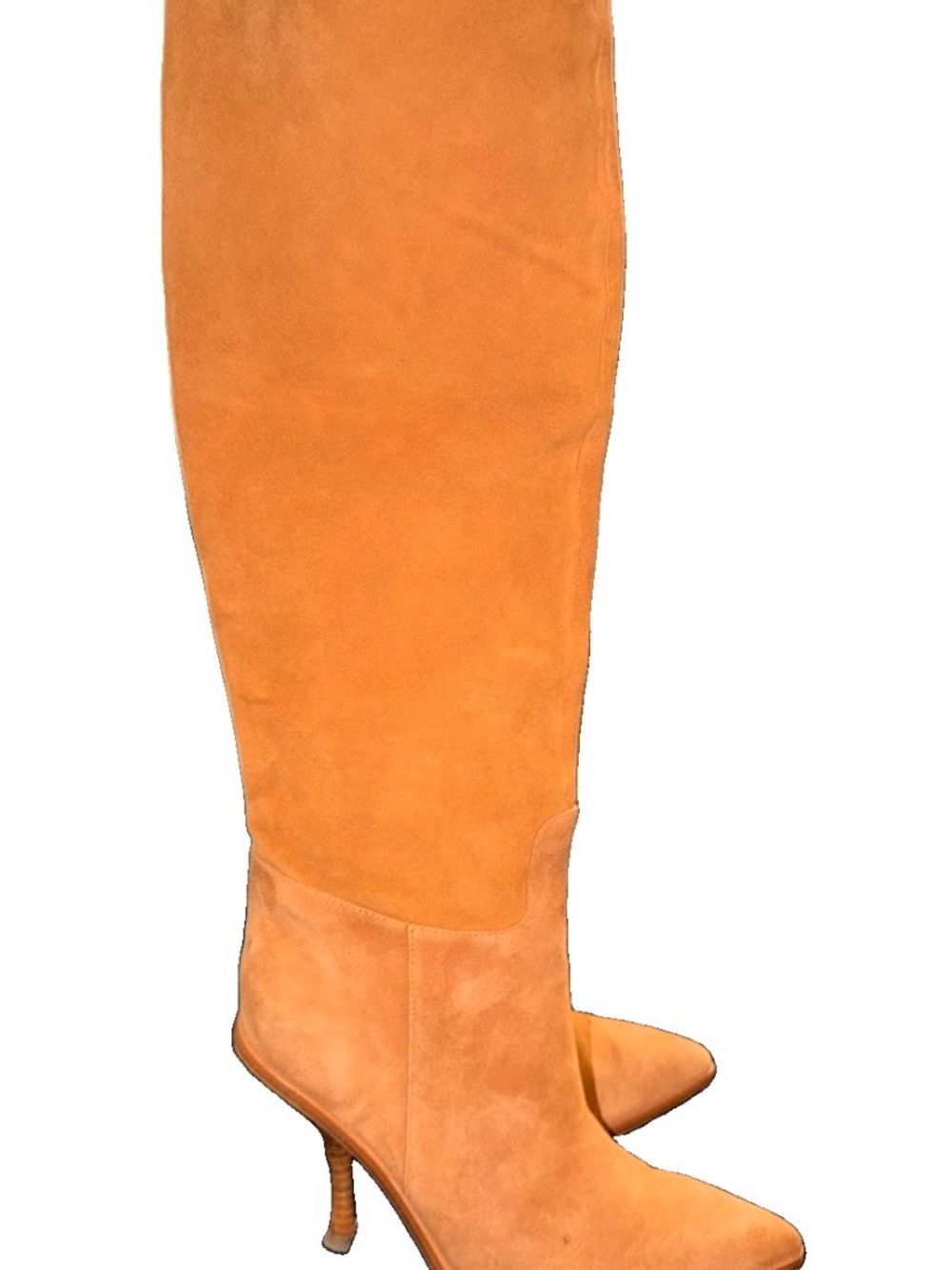 Sigerson Morrison Brown Suede Knee-High Boots Pointed Toe Size 8.5